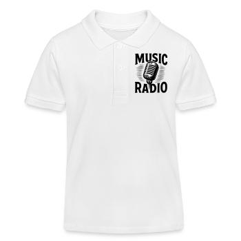 Musikradio - Kinder Organic Poloshirt Mini Sprinter von Stanley/Stella - Weiß - Vorne