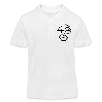 Wow, endlich 40 Jahre ! - Kinder Organic Poloshirt Mini Sprinter von Stanley/Stella - Weiß - Vorne