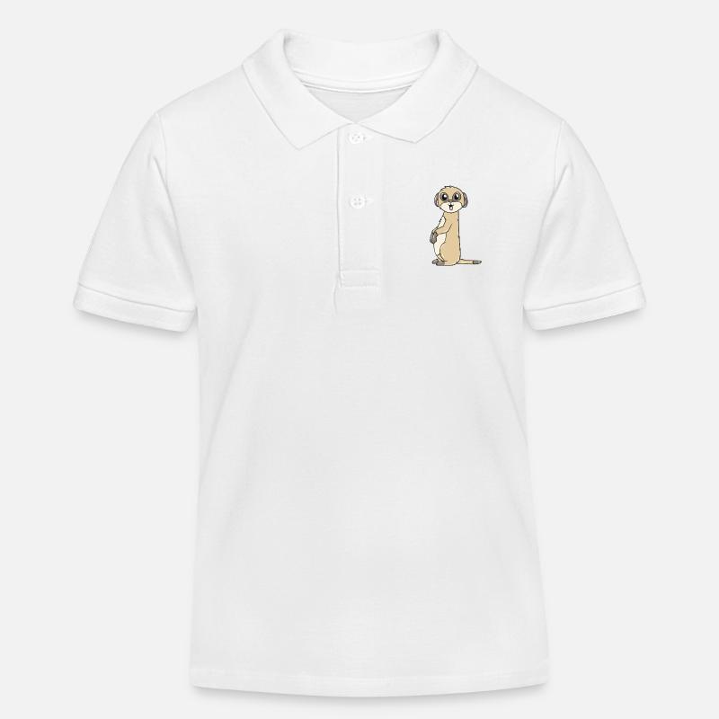 Erdmännchen - Kinder Organic Poloshirt Mini Sprinter von Stanley/Stella - Weiß