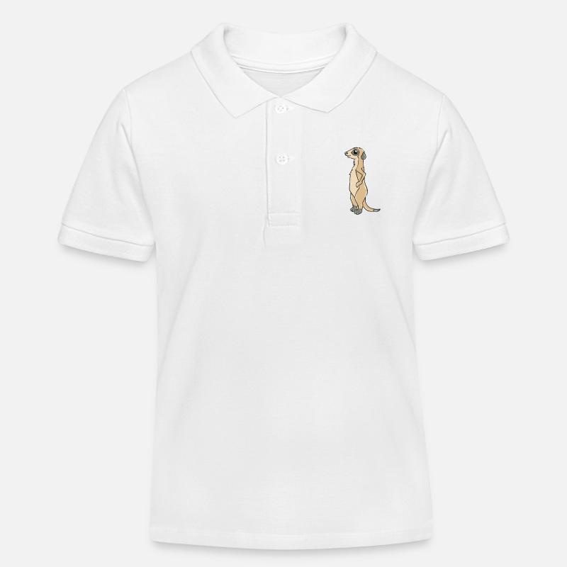 Erdmännchen - Kinder Organic Poloshirt Mini Sprinter von Stanley/Stella - Weiß