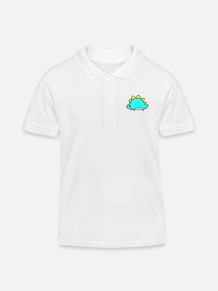 Dinosaurier - Kinder Organic Poloshirt Mini Sprinter von Stanley/Stella - Weiß