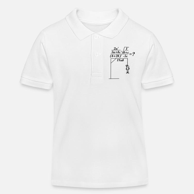 formule de math - Polo enfant bio Stanley/Stella - blanc