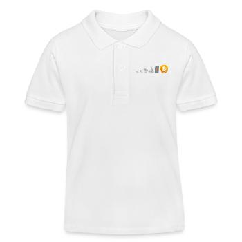 Evolution Of Money Geld Bitcoin Plan B Crypto - Kids Organic Polo Shirt by Stanley/Stella - white - Front