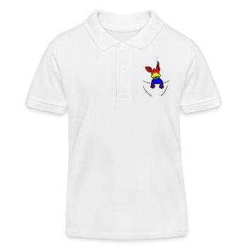 Koala LGBT Rainbow Flag Gay Pride Gay - Kids Organic Polo Shirt by Stanley/Stella - white - Front