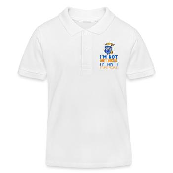 Owl Lazy - Kids Organic Polo Shirt by Stanley/Stella - white - Front