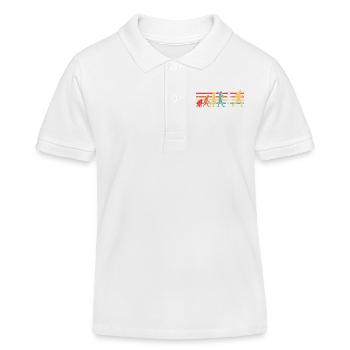 Evolution Läufer - Kinder Organic Poloshirt Mini Sprinter von Stanley/Stella - Weiß - Vorne