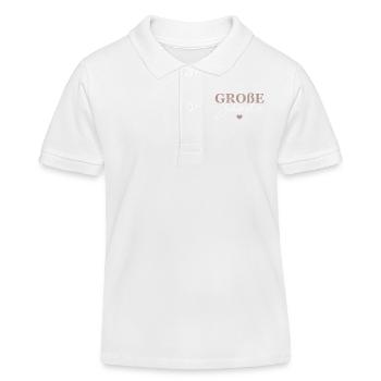 Große Schwester - Kinder Organic Poloshirt Mini Sprinter von Stanley/Stella - Weiß - Vorne