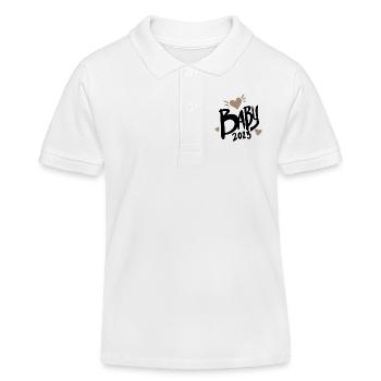 Baby 2023 - Newborn 2023 Baby Gift - Kids Organic Polo Shirt by Stanley/Stella - white - Front