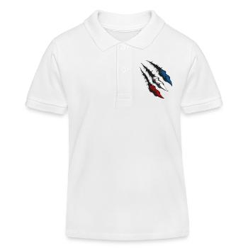 Rostocker Krallen - Kinder Organic Poloshirt Mini Sprinter von Stanley/Stella - Weiß - Vorne
