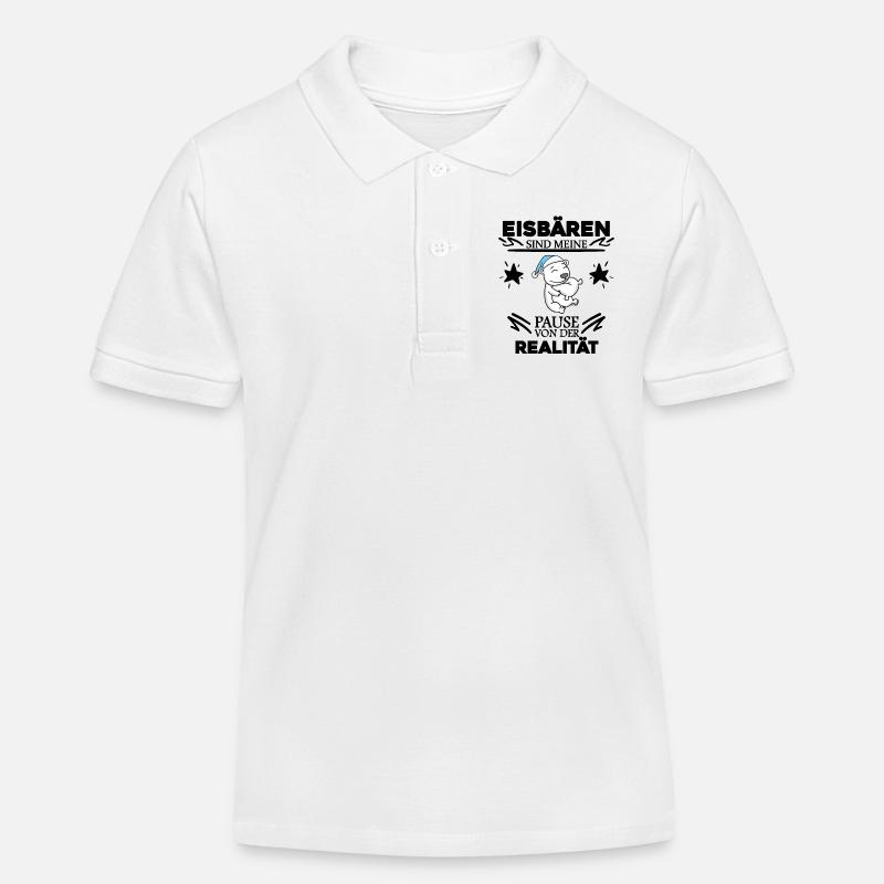 Eisbär - Kinder Organic Poloshirt Mini Sprinter von Stanley/Stella - Weiß