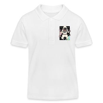 Astronaut Fotograf Fotografie - Kinder Organic Poloshirt Mini Sprinter von Stanley/Stella - Weiß - Vorne