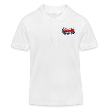 Feuerwehr Boot - Kinder Organic Poloshirt Mini Sprinter von Stanley/Stella - Weiß - Vorne