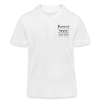 2000 - Vintage 2000 - Fantastic since 2000 - Kids Organic Polo Shirt by Stanley/Stella - white - Front