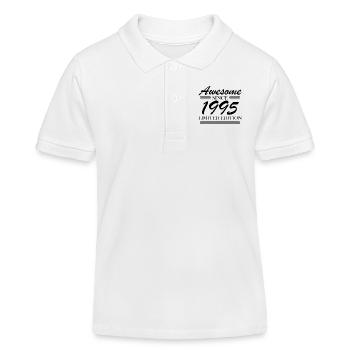1995 - Jahrgang 1995 - Fantastisch seit 1995 - Kinder Organic Poloshirt Mini Sprinter von Stanley/Stella - Weiß - Vorne