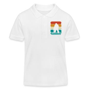 Eishockey  - Kinder Organic Poloshirt Mini Sprinter von Stanley/Stella - Weiß - Vorne