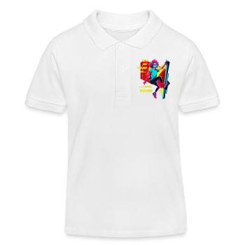 Über die Mauer mit Frauen Power - Kinder Organic Poloshirt Mini Sprinter von Stanley/Stella - Weiß - Vorne