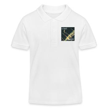 Retro Style Plakat Raumfahrt „Leave Earth“ - Kinder Organic Poloshirt Mini Sprinter von Stanley/Stella - Weiß - Vorne