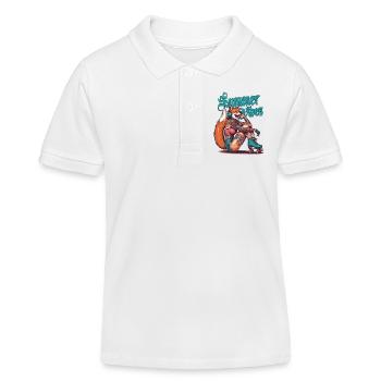 summer vibes sommer eis vintage 60er sixtys - Kinder Organic Poloshirt Mini Sprinter von Stanley/Stella - Weiß - Vorne