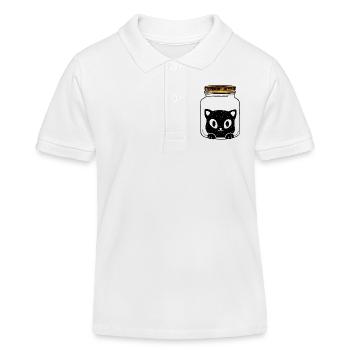 Katze Katzen Geschenkidee - Kinder Organic Poloshirt Mini Sprinter von Stanley/Stella - Weiß - Vorne