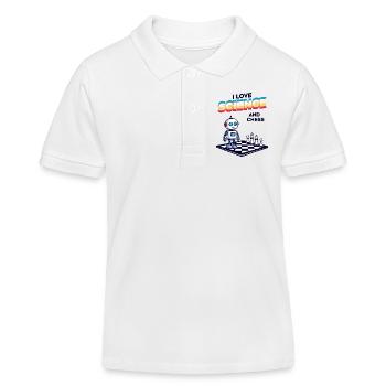 Wissenschaft und Schachspiel - Kinder Organic Poloshirt Mini Sprinter von Stanley/Stella - Weiß - Vorne