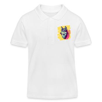 Husky - Kinder Organic Poloshirt Mini Sprinter von Stanley/Stella - Weiß - Vorne