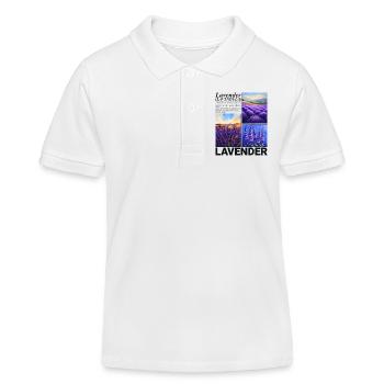Lavendel Lavandula Natur Provence Botanik Geschenk - Kinder Organic Poloshirt Mini Sprinter von Stanley/Stella - Weiß - Vorne