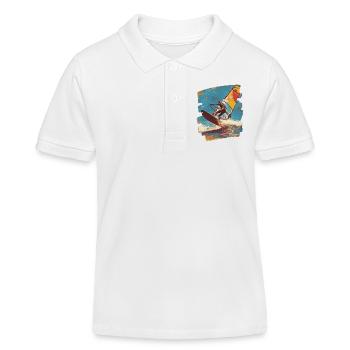 Windsurfers Windsurfing Surfing Water sports - Kids Organic Polo Shirt by Stanley/Stella - white - Front