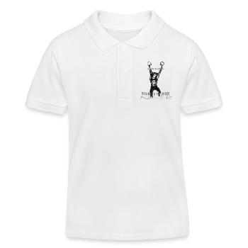 Calisthenics mit Gymnastikringe - Kinder Organic Poloshirt Mini Sprinter von Stanley/Stella - Weiß - Vorne