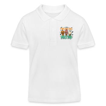 Halloween Eiscreme Grusel Design - Kinder Organic Poloshirt Mini Sprinter von Stanley/Stella - Weiß - Vorne