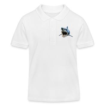 requin requin tigre requin plongeur requins mignons grand requin blanc - Polo enfant bio Stanley/Stella - blanc - Devant