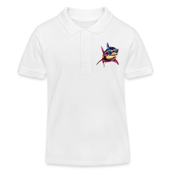 requin requin tigre requin plongeur requins mignons grand requin blanc - Polo enfant bio Stanley/Stella - blanc - Devant