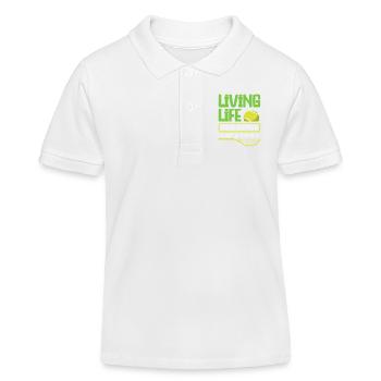 Tennis Spieler Leben Leben Ein Aufschlag - Kinder Organic Poloshirt Mini Sprinter von Stanley/Stella - Weiß - Vorne