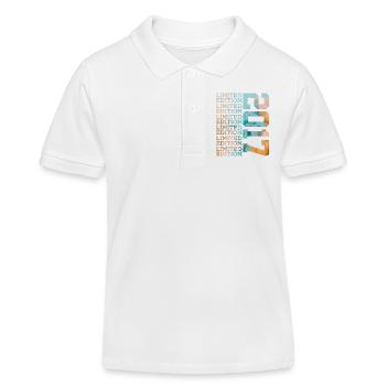ÉDITION LIMITÉE 2017 9 ANS 9E ANNIVERSAIRE - Polo enfant bio Stanley/Stella - blanc - Devant