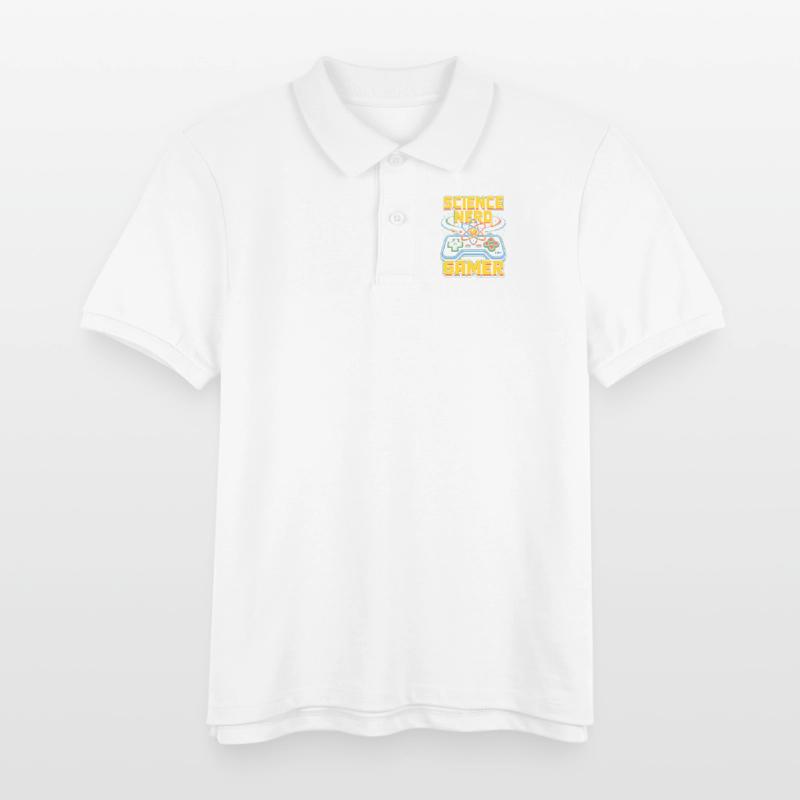 Science Nerd Gamer Atom Controller Wissenschaft Kinder Organic Poloshirt Mini Sprinter von Stanley/Stella