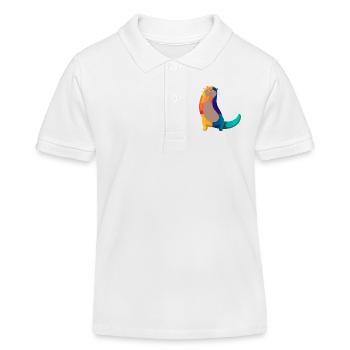 Seeotter Cartoon - Kinder Organic Poloshirt Mini Sprinter von Stanley/Stella - Weiß - Vorne