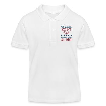 I'm this crazy son birthday sons - Kids Organic Polo Shirt by Stanley/Stella - white - Front