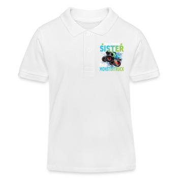 Tausche Schwester Gegen Monstertruck - Kinder Organic Poloshirt Mini Sprinter von Stanley/Stella - Weiß - Vorne