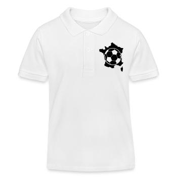 France Soccer Soccer - Polo enfant bio Stanley/Stella - blanc - Devant
