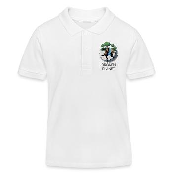 Cracked Planet Eco Scene - Kids Organic Polo Shirt by Stanley/Stella - white - Front