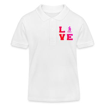 Super cadeau de floorball pour floorball - Polo enfant bio Stanley/Stella - blanc - Devant
