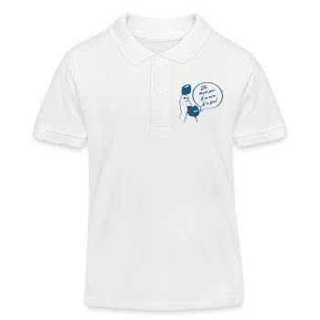 Retro Phone Design Funny Conversation  I'm Fine - Kids Organic Polo Shirt by Stanley/Stella - white - Front