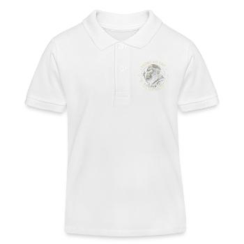 Gorilla Fixer: Problem-Solver Attitude - Kids Organic Polo Shirt by Stanley/Stella - white - Front