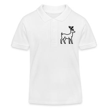 cerf - Polo enfant bio Stanley/Stella - blanc - Devant