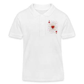 Herz As Konfetti Kostüm | Karneval Verkleidung - Kinder Organic Poloshirt Mini Sprinter von Stanley/Stella - Weiß - Vorne