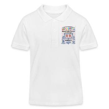 seit 11.11. im Einsatz | Karneval Kostüm - Kinder Organic Poloshirt Mini Sprinter von Stanley/Stella - Weiß - Vorne