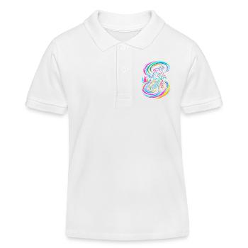 Mountain Biker - Kids Organic Polo Shirt by Stanley/Stella - white - Front