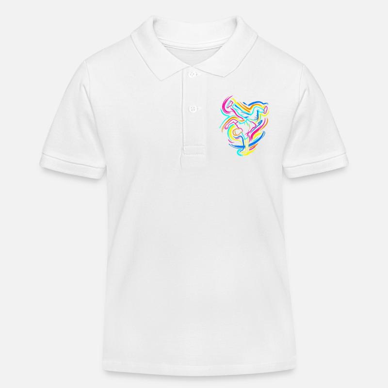 Breakdance - Polo enfant bio Stanley/Stella - blanc
