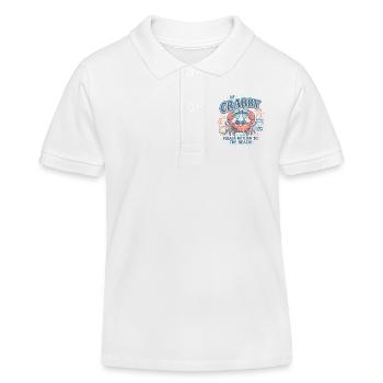 If Crabby Please Return To The Beach Shirt - Kids Organic Polo Shirt by Stanley/Stella - white - Front