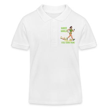 Gehen (Wettkampf): Schneller als du rennen kannst! - Kinder Organic Poloshirt Mini Sprinter von Stanley/Stella - Weiß - Vorne