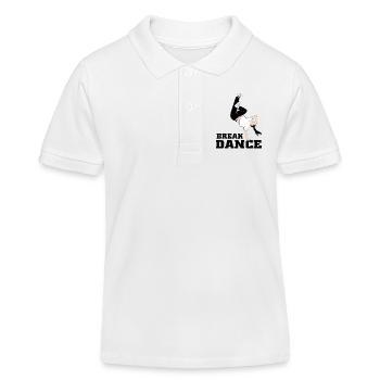 Breakdance - Breaking Sport - Kinder Organic Poloshirt Mini Sprinter von Stanley/Stella - Weiß - Vorne